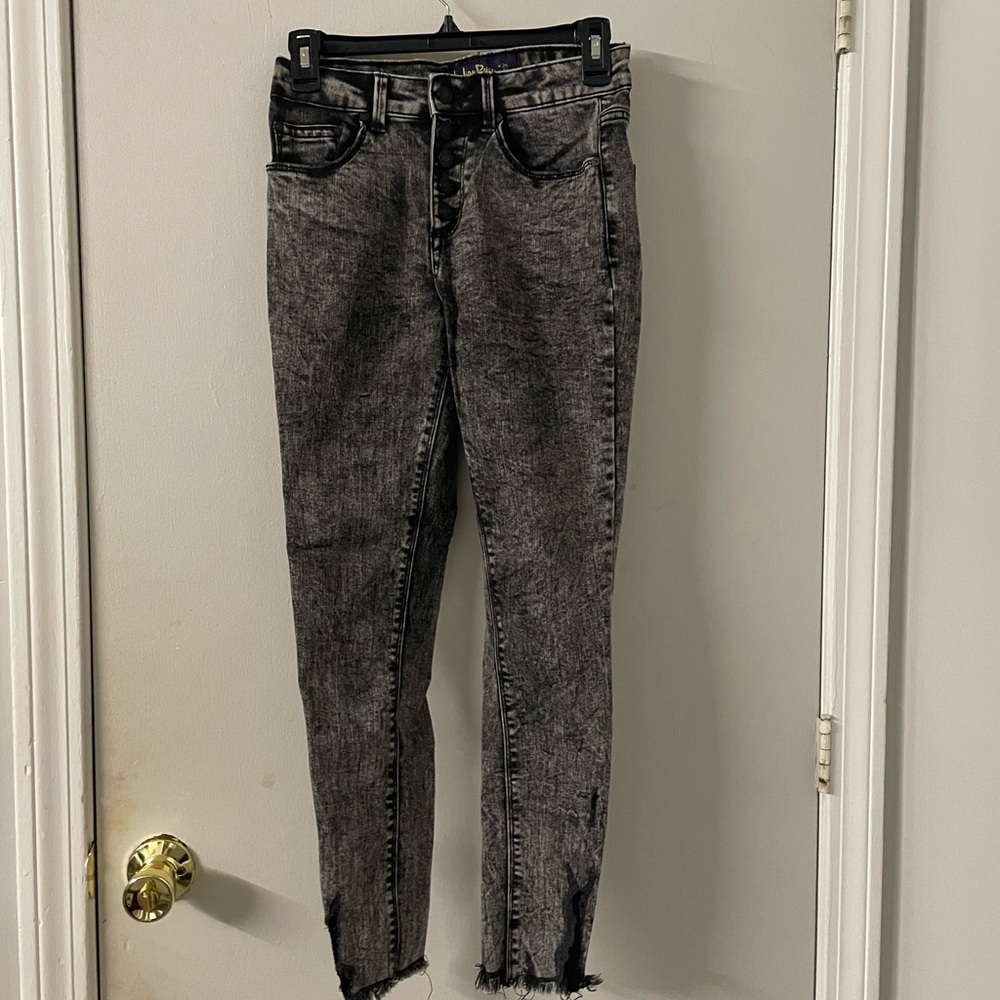 Indigo Rein Black Acid Wash Skinny Jeans